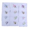 Talos 3Pcs Mouchoir Carré Fleur Brodée Poche Dentelle Serviette en Coton Serviette