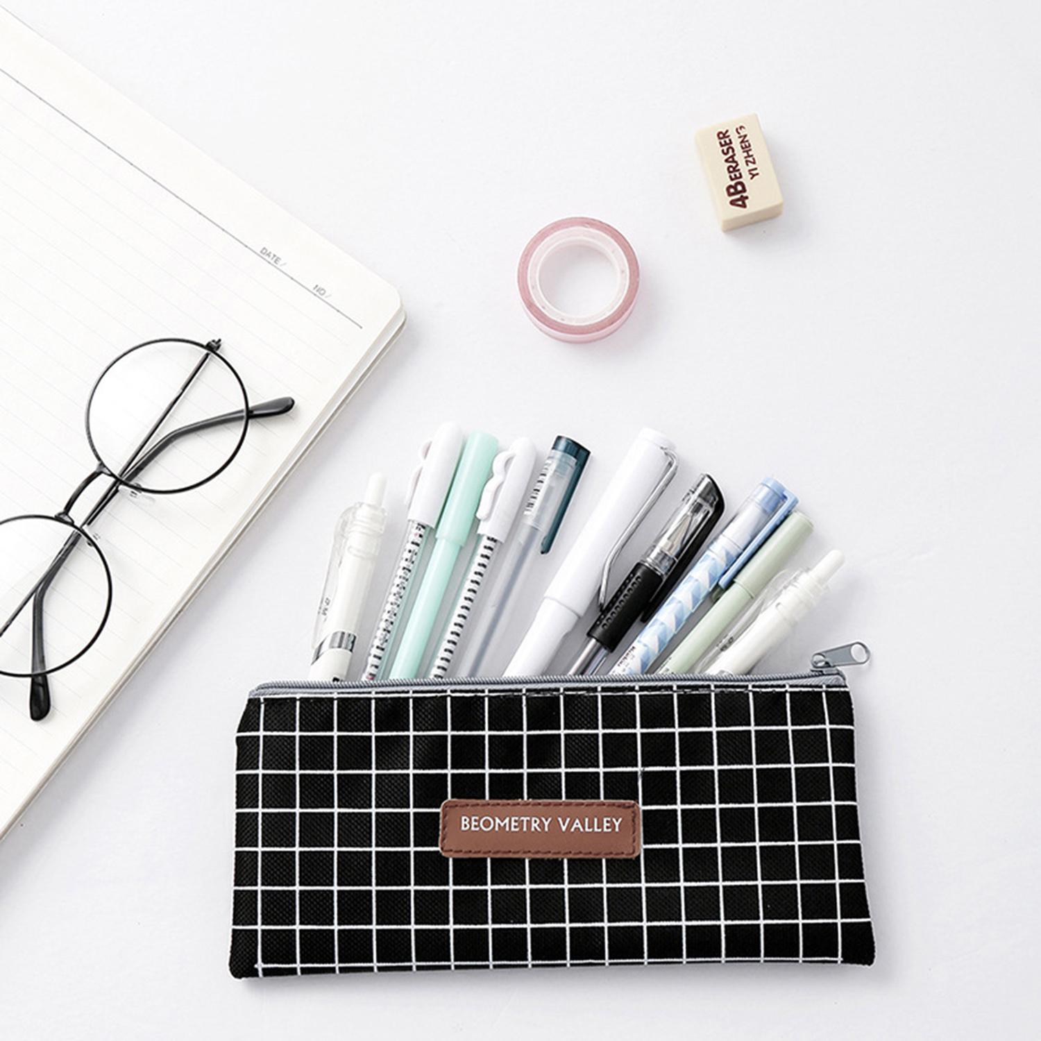 

Unisex Pouch Stationery Canvas Pencil Bag Makeup Bag Storage Case Organizer