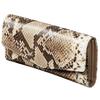 [VOICE] Align Anaconda Diamantina Women's Flap Long Wallet, Made with Italian Atema Leather, Elegant Python Embossed Design, Perfect for Improving