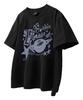 MOZMOZ Starlight Pigment Oversized Short Sleeve T-Shirt Black