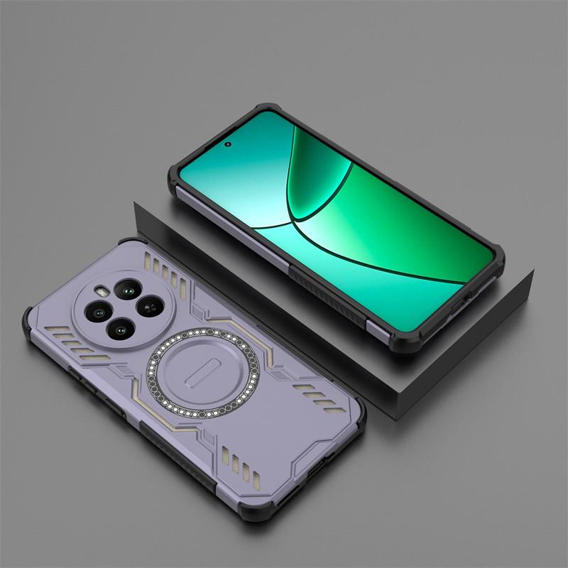 

For Realme 12 Plus Heat Dissipation Case Realme 12 Plus 5G Cover Shockproof Magsafe Wireless Charging Phone Case Realme 12 Plus Realme 12+ фиолетовый