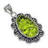 Moldavite Quartz Gemstone 925 Sterling Silver Jewelry Pendant 1.77" Z5p58