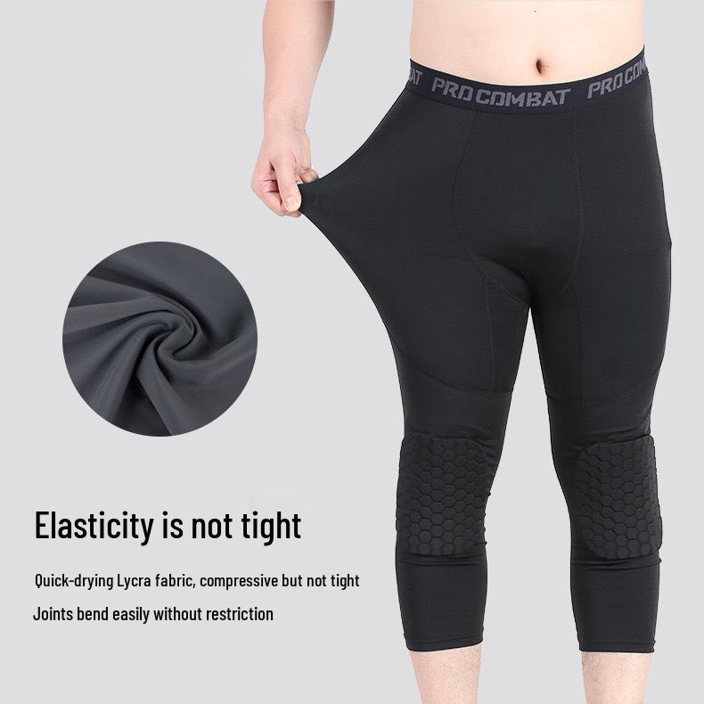 PRO Anti-Collision Honeycomb Sports Pants with Knee Pads for Outdoor Basketball Protective Gear
