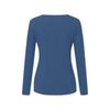 Women's T-shirt -neck Long-sleeved Color Irregular Button-down Top