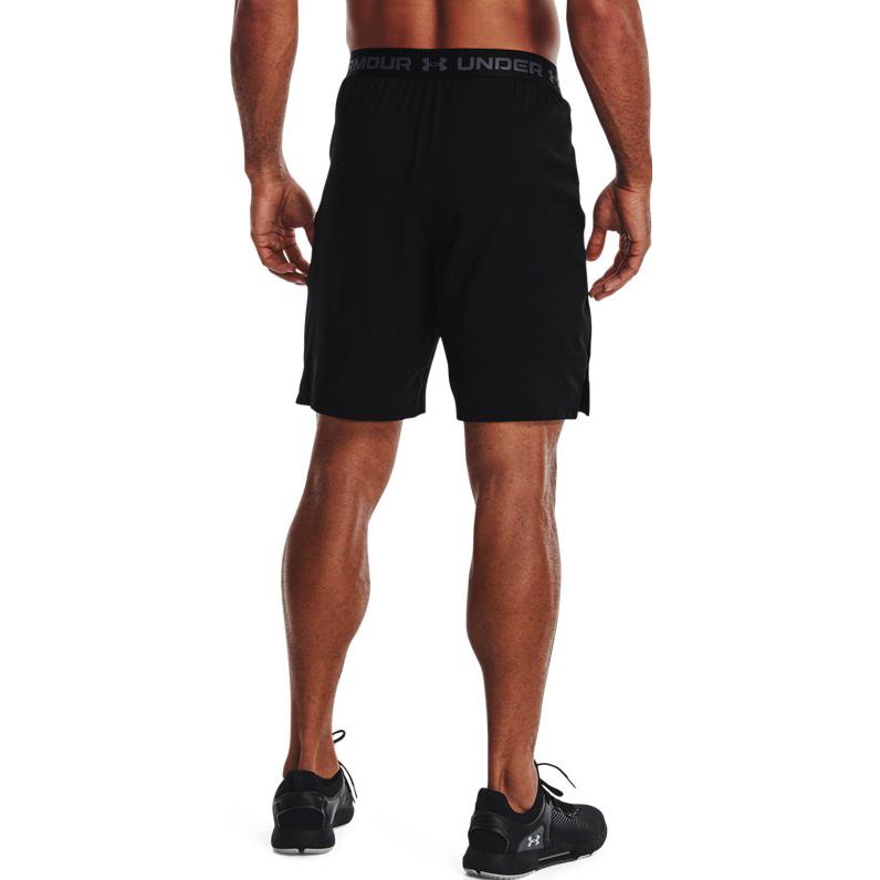 Under Armour Woven Training Solid Logo Sports Casual Shorts Men Bottoms Black 1370384-001