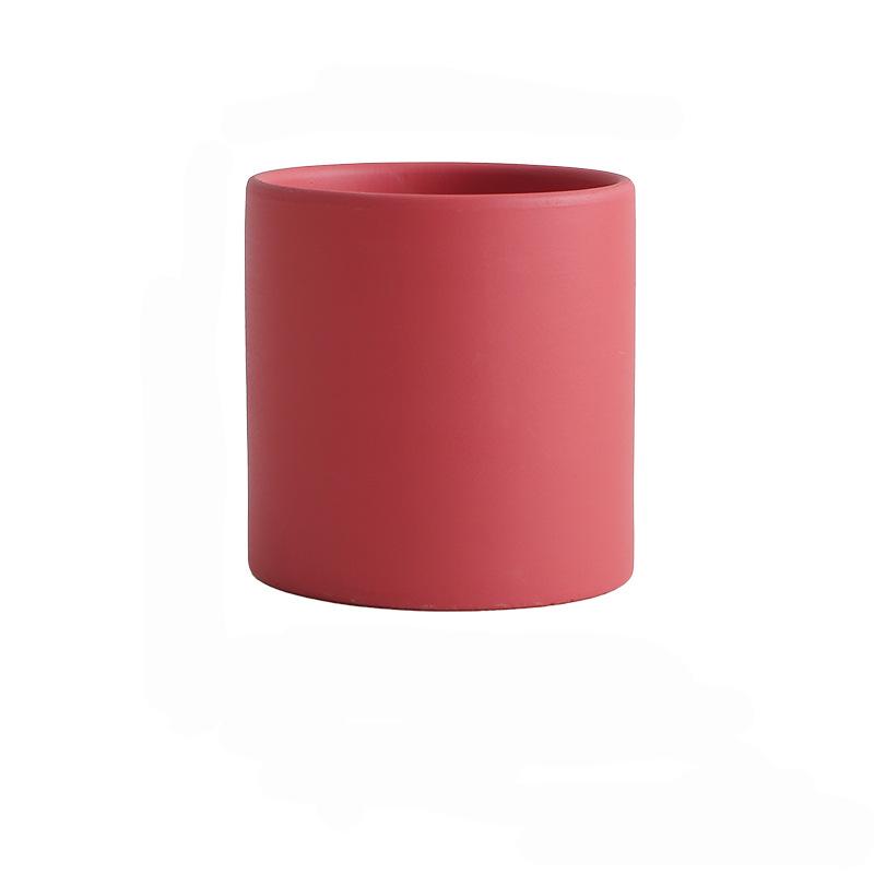 Ceramic Flower Pots Planters Ceramic (Red,9*9 cm)
