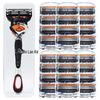 Orange Blue Five-Layer Manual Razor - Gillette Universal Holder for Sharp Hair Removal