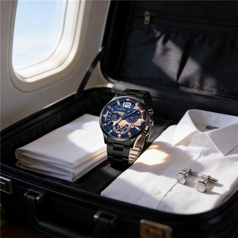 Modne Męskie Zegarki Sportowe Luksusowy Stal Nierdzewna Kwarcowy Zegarek na Rękę Kalendarz Zegarek Luminescencyjny Mężczyźni Biznesowy Codzienny Reloj Hombre