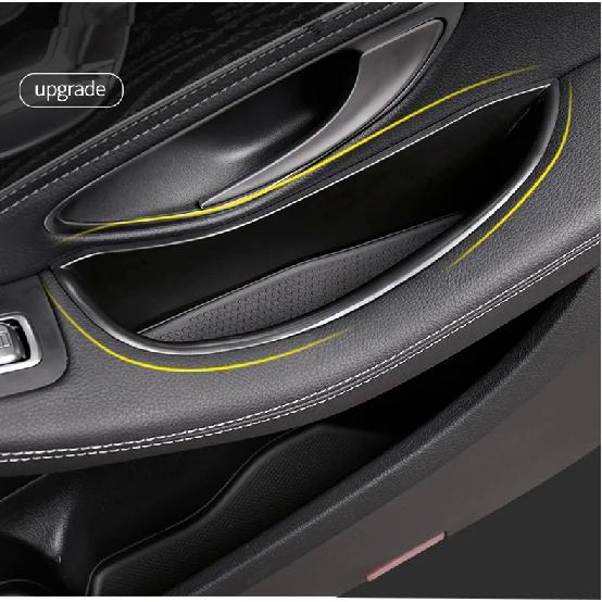Car Front Door Handle Storage Box Tray For Mercedes for Benz C-Class W205 GLC Class 2015 2016 2017 2018  Car Organizer