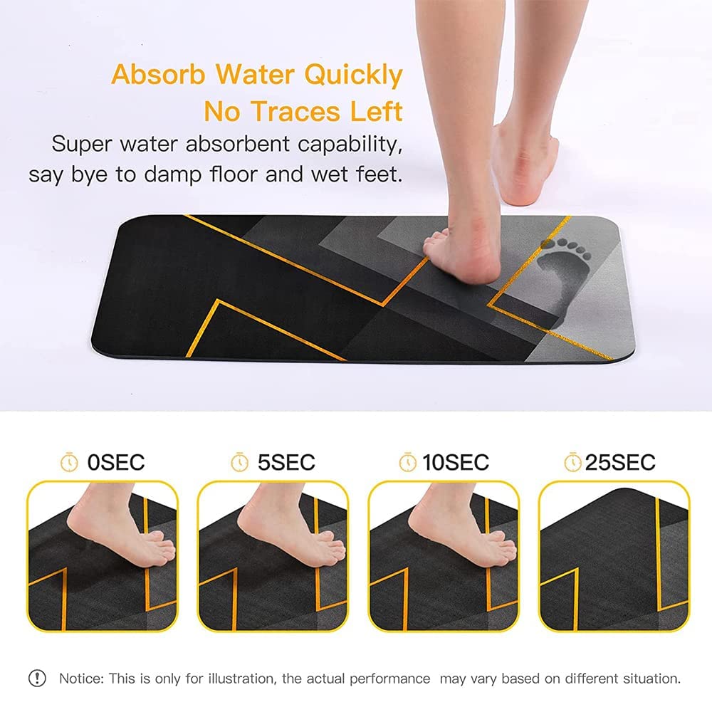 Water Absorbent Mat for Bathroom Kitchen Floor Door Entrance Anti Slip for Floor Foot Anti Skid Bathroom Shower Mat