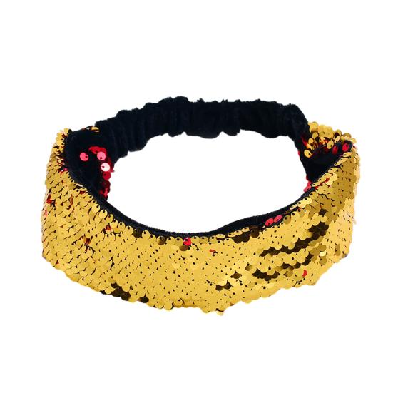 Women Headband Reversible Shiny Sequins Headband Elastic Hair Fixing Decoration Decorative Hair Accessories