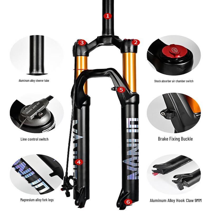 GEETHA Mountain Bike Air Suspension Fork