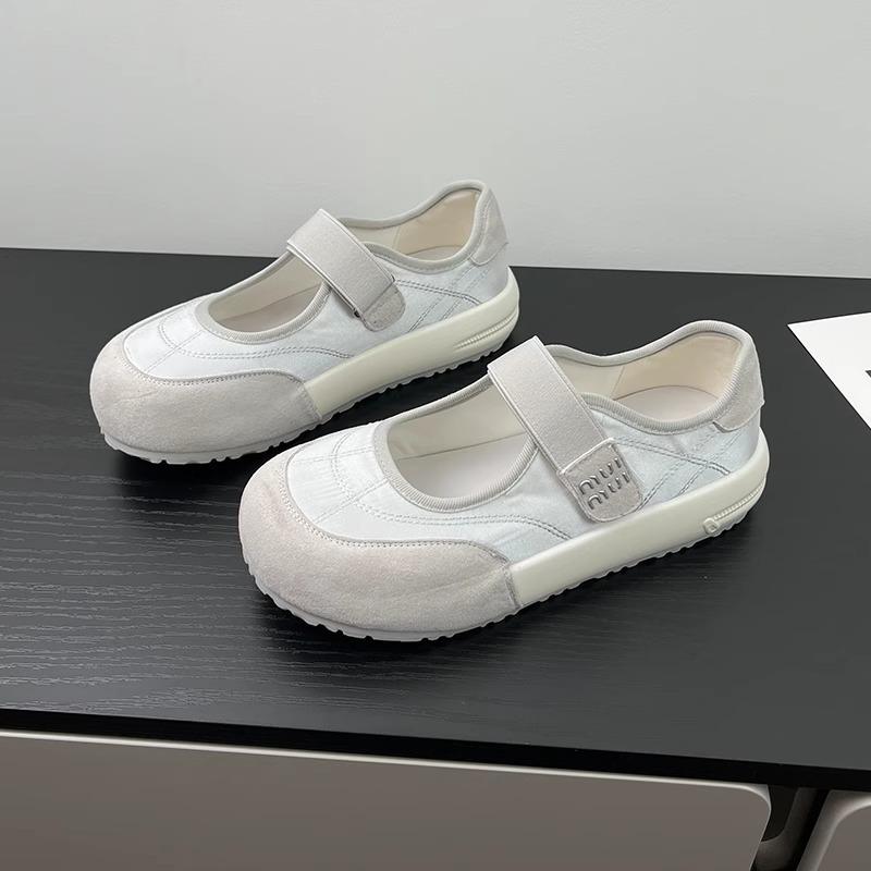 Hässlich süße Mary Jane Schuhe mit flachem Ausschnitt, Klettverschluss, bequeme Mode, vielseitig, Boken Einzelne Schuhe, Ein-Wort-Schnalle, Damenschuhe