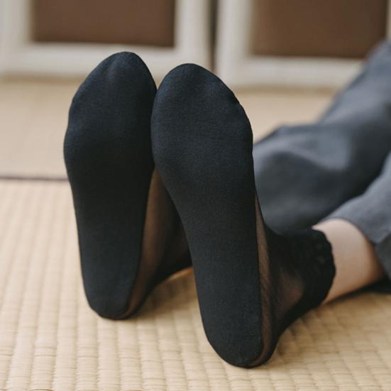 Sheer Socks Thin for Women Mid-tube Nylon Breathable Mesh See Through