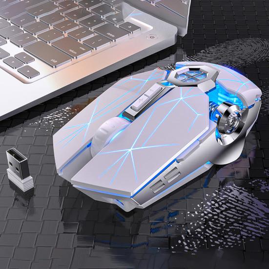 A7 2.4G Wireless Mute Backlit Gaming Portable Rechargeable Mouse for Laptops