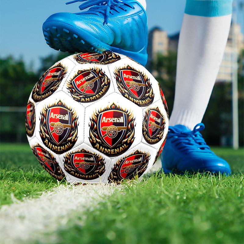 football team.C Print Size 5 Soccer Ball, PU Wear Resistant Football for Match Training and Daily Practice, Birthday Gift for Soccer Fans