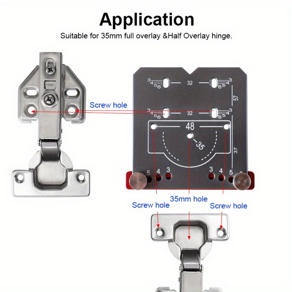 35Mm Woodworking Punching Aid with Hinge Positioner and Limit Frame for Fast and Precise Drilling Installation for Cabinet Doors