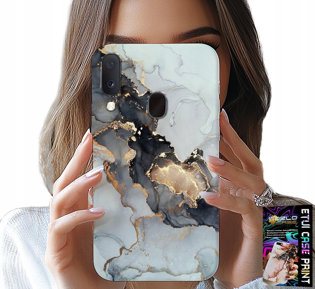 Etui Do Samsung Galaxy A20E - Elegancki Marmurek Modne Kobiece Wzory