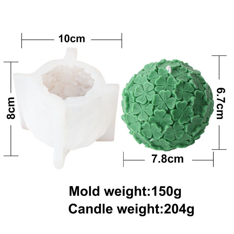 Flower Ball Silicone Candle Molds Aromatherapy Crafts Candles Spherical Flower Relief Resin Mold for Handmade Wedding Souvenirs