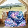 1PC Custom Name Mermaid Fantasy Underwater World outdooor Flannel blankets Throw Blanket All-Season Throw Gift Bedspread for Couch, Bed, Camping Holid