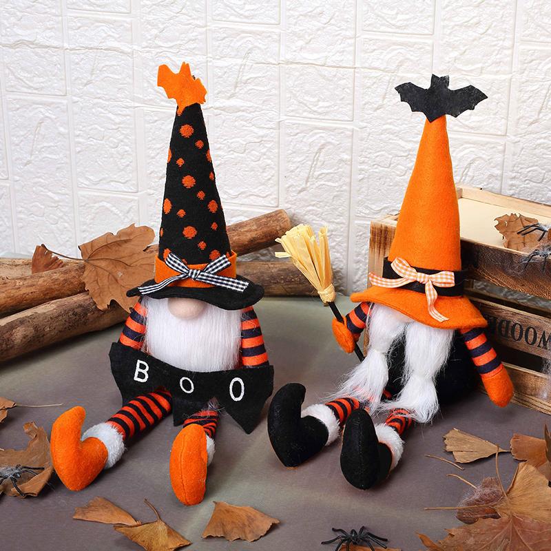 Halloween Plush Gnomes Decoration, Halloween Dangle Leg Gnomes Doll Elf Dwarf - Stuffed Gnomes For Halloween Home Decor