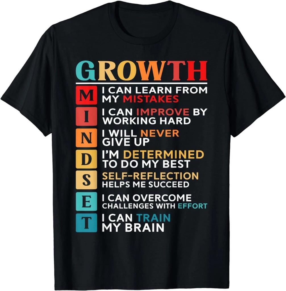 Growth Mindset Definition Motivational Quote Inspiration Funny Unisex T-Shirt
