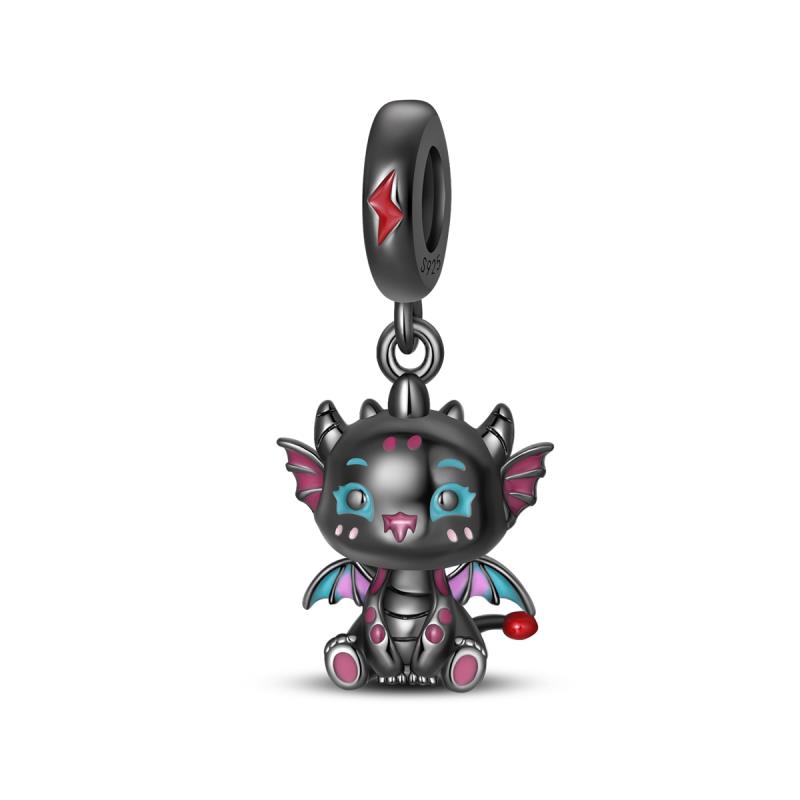 New Original Copper Charms Bead Luminous Rose Cat Planet Star Moon Pendant Fit Women Bracelet Necklace Jewelry Gift