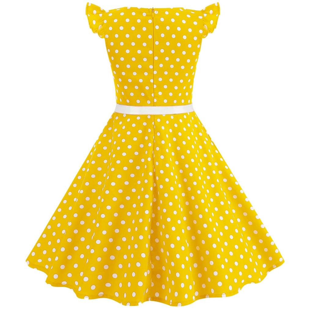 Modisches Polka Dot Kinderkleid Frischer Retro-Rock