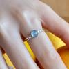47Bag 925 Silver Chalcedony Natural Stone Ring Ruth