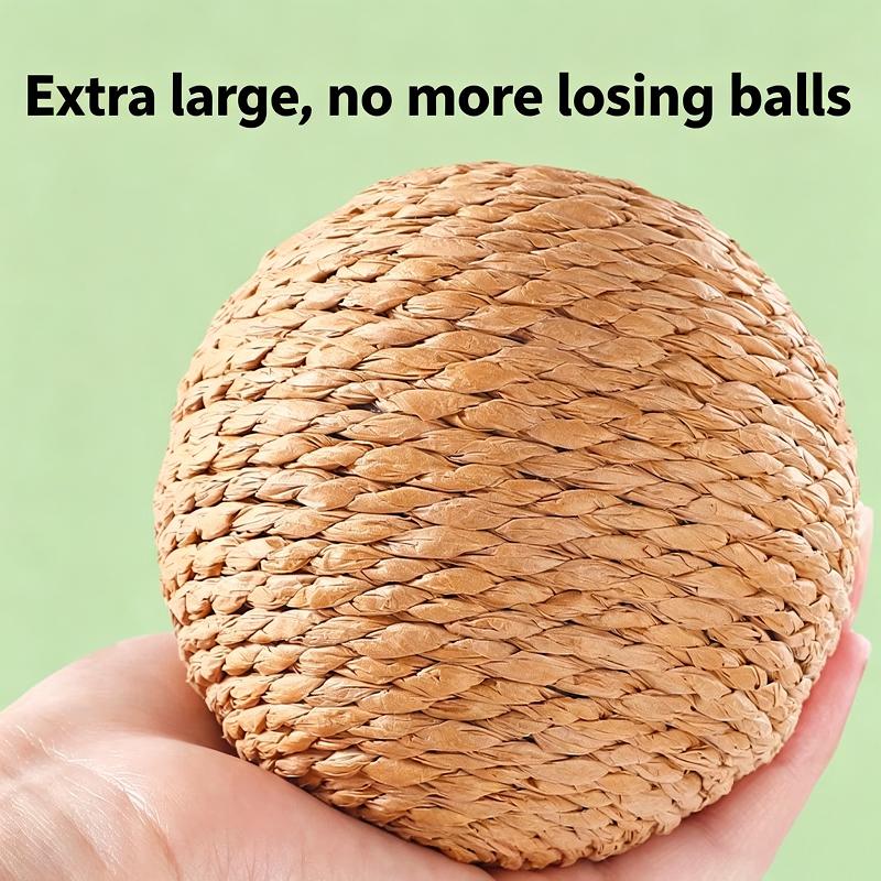 Interactive Ball In Sisal for Cat, Toy for Kitten, Teeth Cleaning, Anti-bite, 10 Cm, Super Large Sound Ball for Cat, Pet Accessories