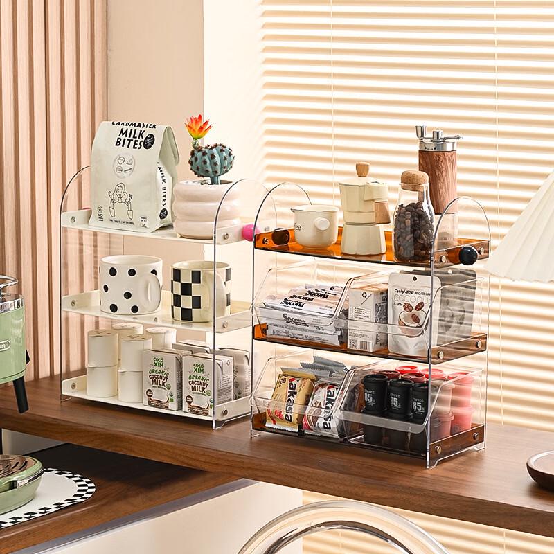 Deou Starlight Coffee Capsule Tea Bag Organizer with 4 Storage Boxes