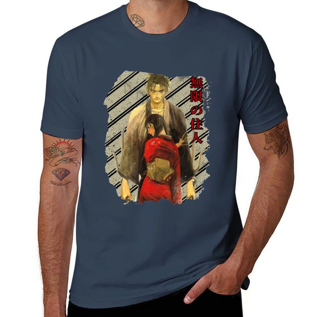 Blade Of The Immortal Unisexji And Rin Tshirt Functional Casual Short Sleeve Tee