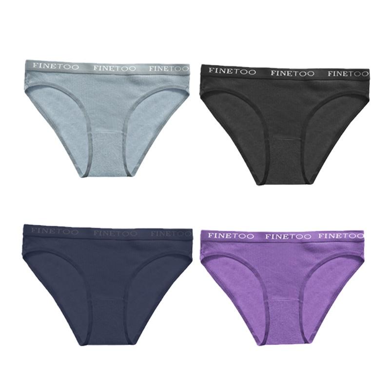 FINETOO 4Pcs/set Calcinhas Sem Costura Calcinhas Femininas Cuecas Cuecas Calcinhas de Cor Sólida Lingerie Íntima M-XL Quente