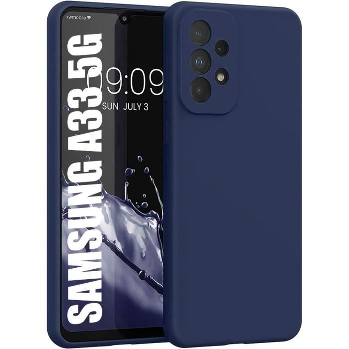 Coque de Protection - BOOLING - pour Samsung Galaxy A33 5G - Souple - Bleu Marine - Antidérapante