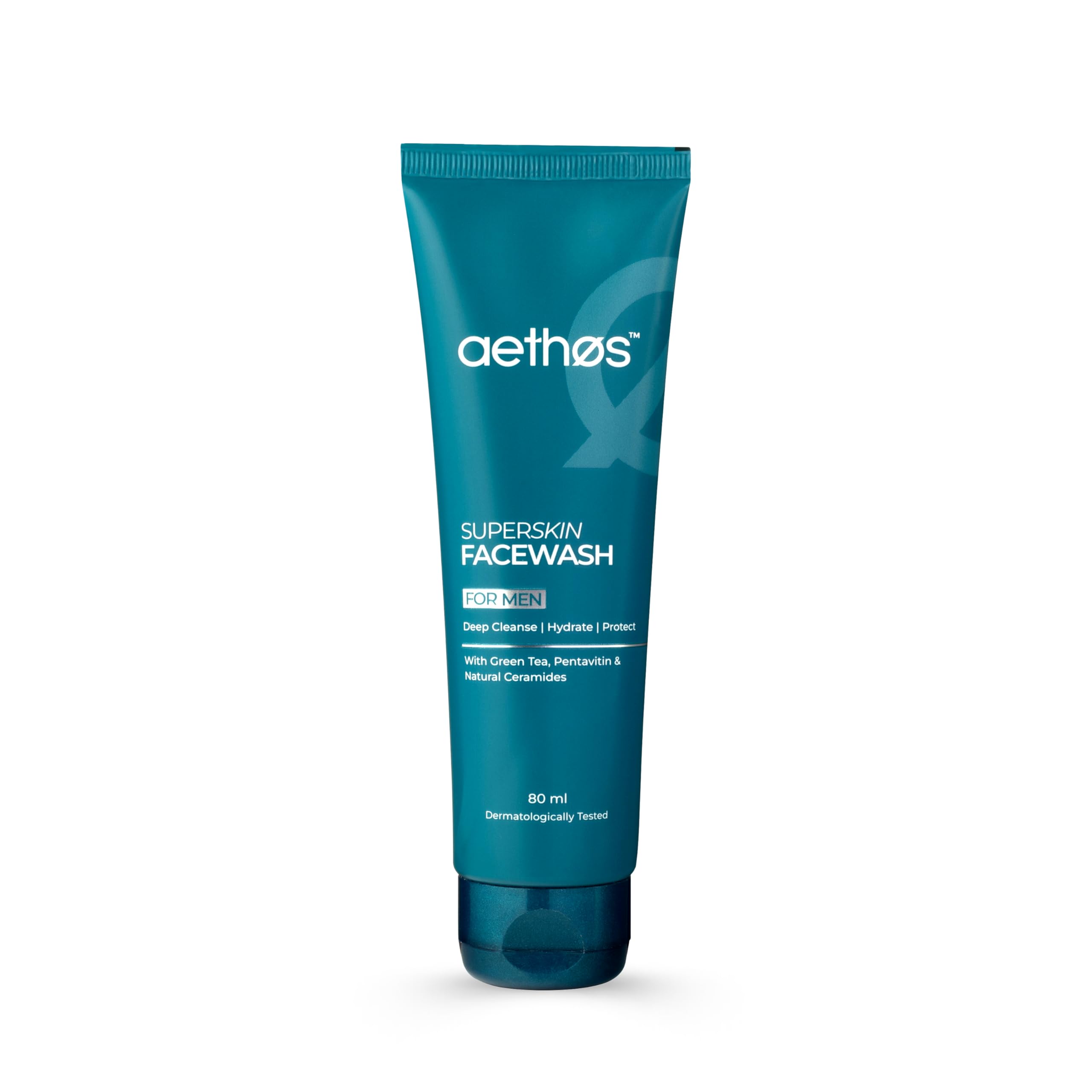 Aethos Superskin Facewash for Men | Deep Cleanse, Hydrate and Pollution Protect | Dermatologically Tested | Skingineered for Men | 80 ML