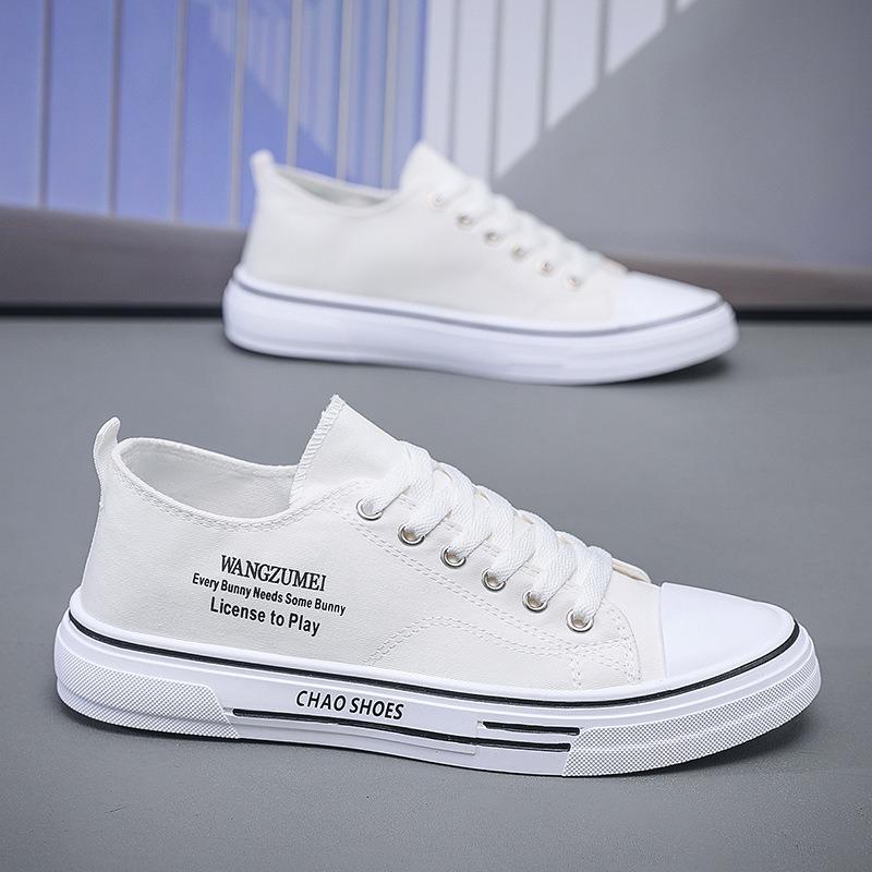Autumn new men's canvas shoes breathable men's shoes fashion versatile trend casual shoes college style