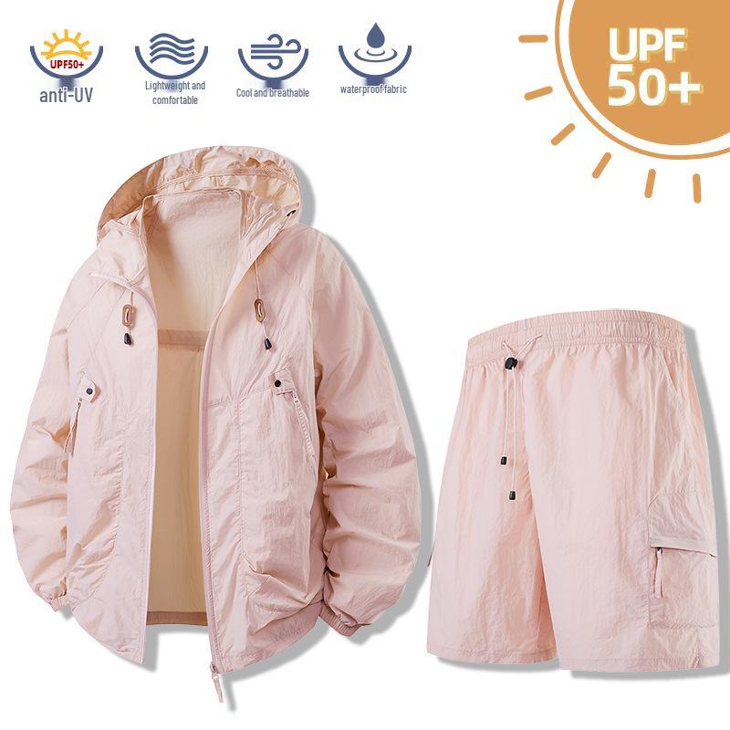 UPF 50+ Hooded Sun Protection Jacket for Couples - Breathable Summer Outdoor Fishing Wear