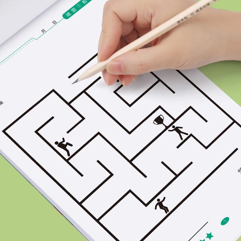 Pädagogisches Kinderspielzeug Konzentrations-Labyrinth-Trainingsbuch Studenten-Aufmerksamkeitsspiel Puzzle Intelligenzentwicklungsspielzeug
