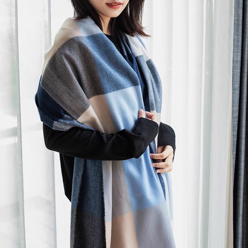 Fumai De Thick Warm Plaid Scarf