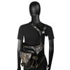 Punk Style Skull Chain Motorcycle Bag Women - Shoulder Crossbody Waist Pack With Zippered Pockets