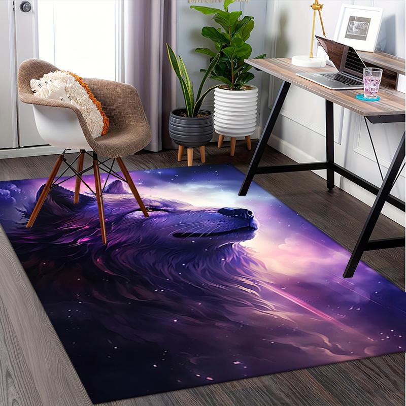 Wolf Chair Mat: Office Carpet, Oversized Rug for Home Decor, Sofa Mat, Desk Protector, Gift for Office and Living Room