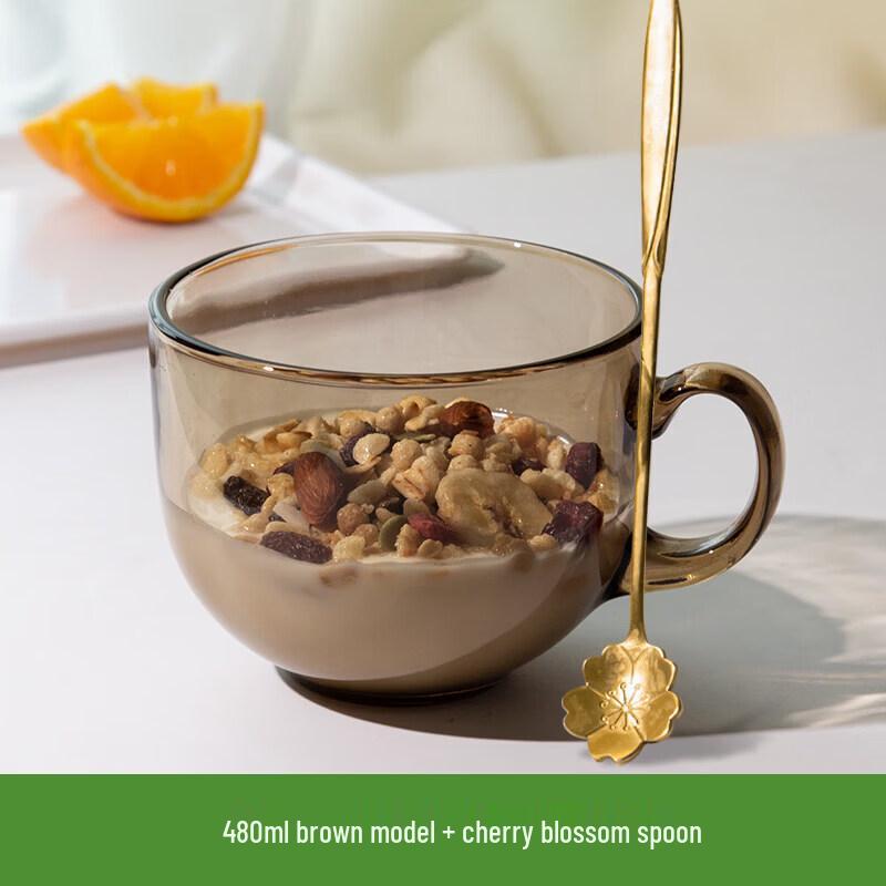Qiwei Heat-Resistant Glass Breakfast Mug