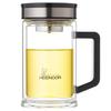 HEENOOR Double-Layer Glass Cup with Handle, High-End Tea Infuser Mug for Men, Home Office Use, Transparent Water Cup XN-9005 420mL