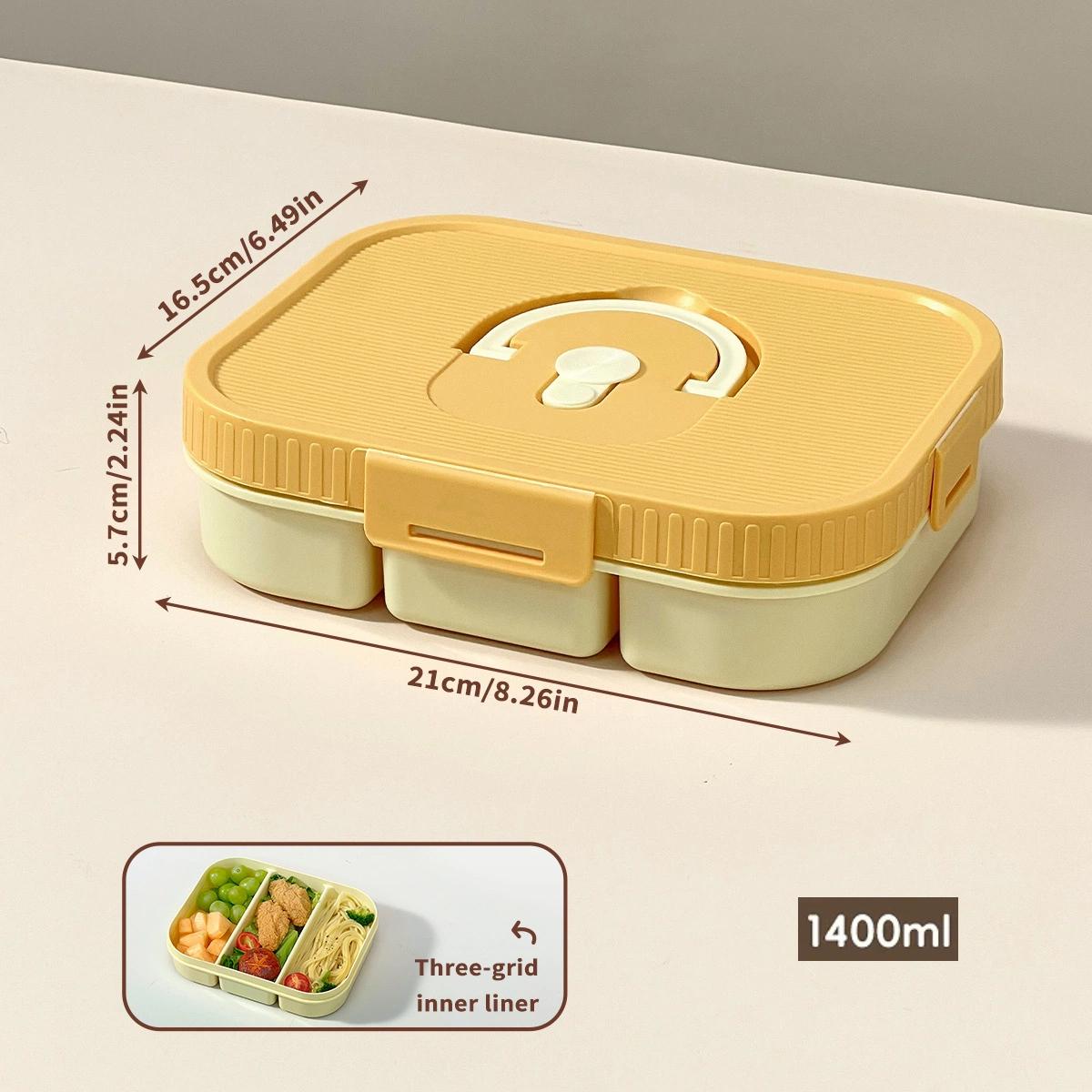 Large Capacity Food Storage Container Sealed Food Preservation Box Fridge Divided Storage Box Frozen Meat Box Microwave Safe