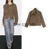 MD Autumn New Women Clothes French Style Wave Style Design Scarf Collar Drape Long Sleeve Shirts Top 5181781