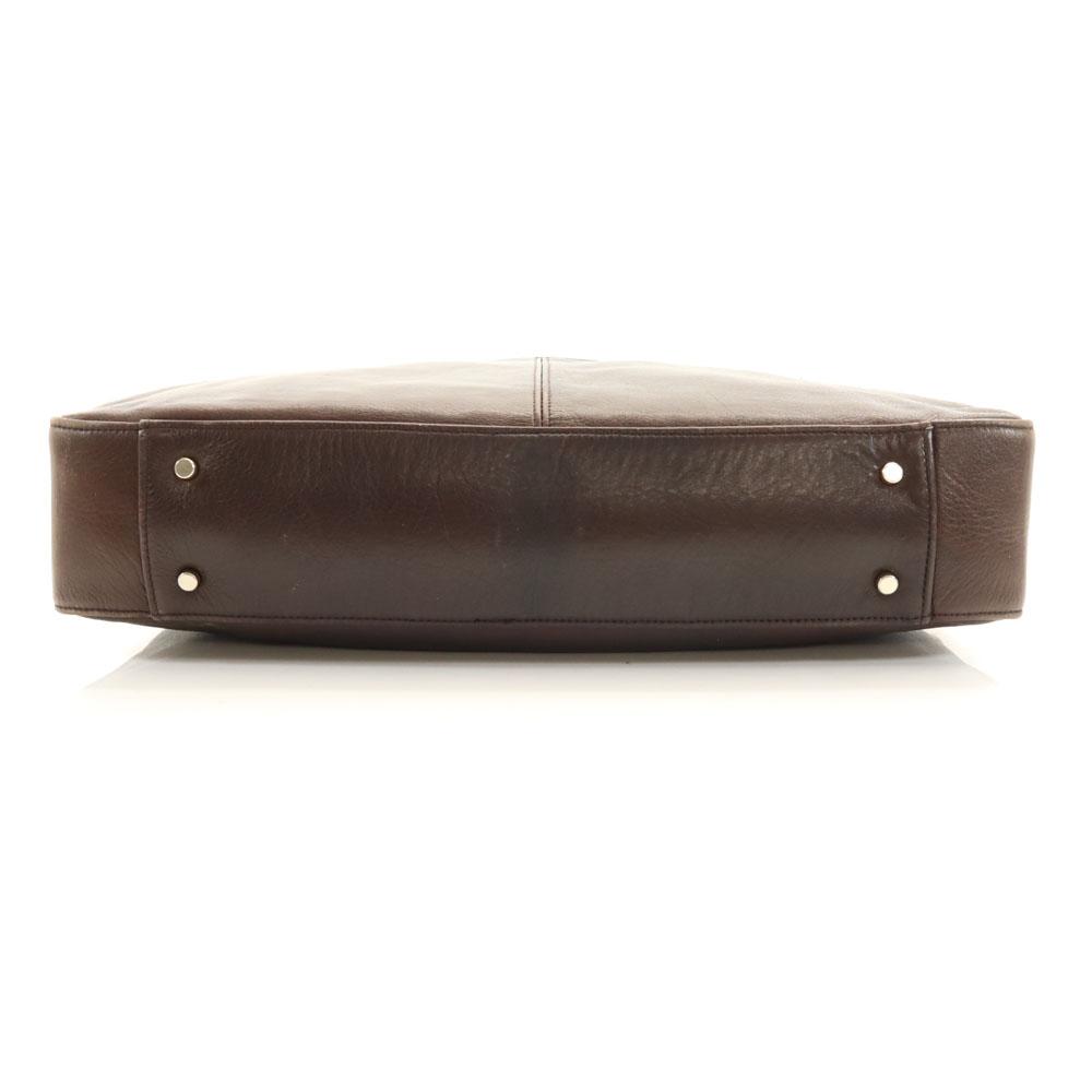 aniary Made In Japan Leather Briefcase Brown Business Bag Men's Used