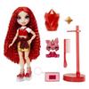 Rainbow high poupée mannequin avec kit de slime et animal de compagnie - ruby (rouge) - poupée pailletée 28 cm avec kit de slime