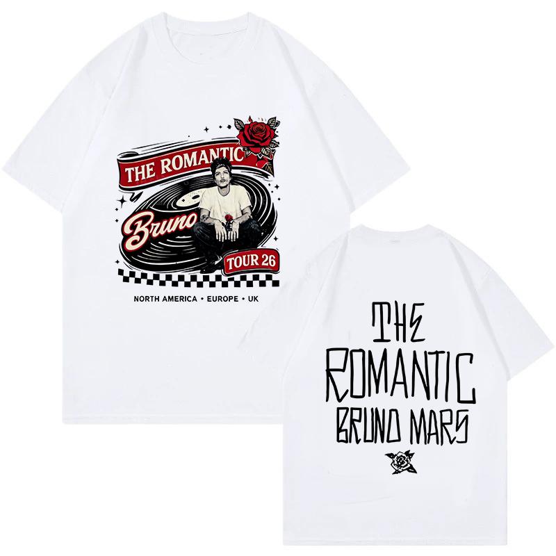 Bruno Mars Print Vintage Tshirt The RoUnisextic Tour 2026 Graphic T Shirt Unisex Women Fashion Short Sleeve Tshirt Clothes