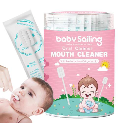 

Baby Oral Cleaner - 30 Tongue Cleaner Skim Gauze Pads, Essential for Gentle Oral Hygiene | Portable Tongue and Gum Cleaner, Comfortable and Flexible T