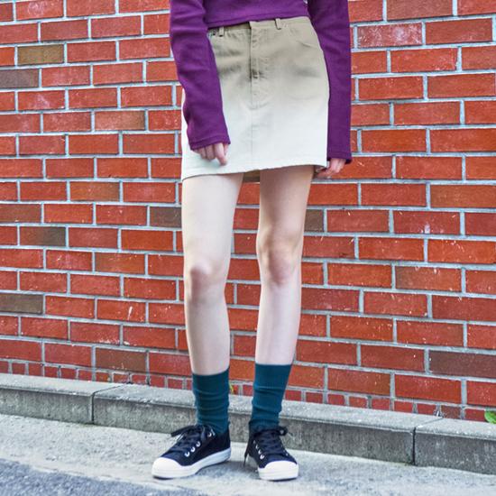Sseo Tone On Tone Skirt_Beige